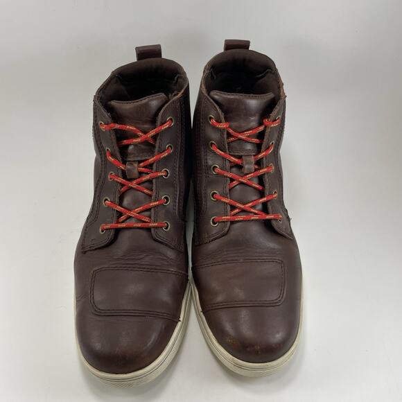 Harley Davidson Bateman Ankle Pro Riding Mid Sneaker Men Size 10.5 Brown Leather